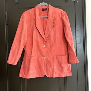 Coral Linen blend Blazer